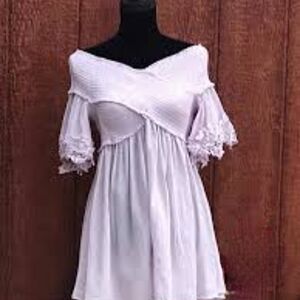 Elegant White Off-Shoulder Blouse